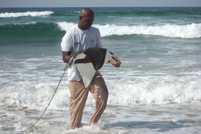 August 2011: Een van 'onze' rangers aan het werk in de Ponta do Ouro Marine Reserve in Mozambique