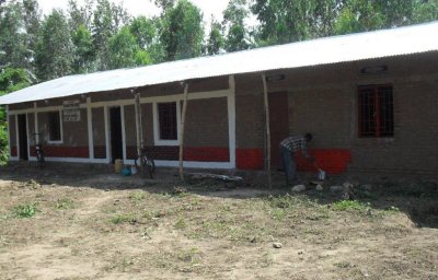 Medical school awaiting a roof, Kiliba, October 2010