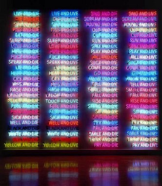 'One Hundred Live and Die' (1984) by Bruce Nauman