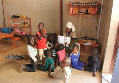 Children at school in Tillaberi, Niger, 2012