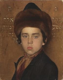 Portret van een joods jongetje (1900), Isidor Kaufmann (1853-1921)